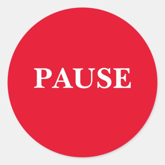 PAUSE Classic ronde Stickers (Voorkant)