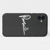 Pause Emoji White Typografie Case-Mate iPhone Case (Achterkant (horizontaal))