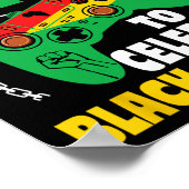 Pause For Black History Month Boys Kids Gamer Vide Poster (Hoek)