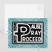 PAUSE PRAY-PROCES BRIEFKAART (Voorkant / Achterkant)