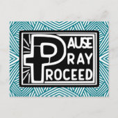 PAUSE PRAY-PROCES BRIEFKAART (Voorkant)
