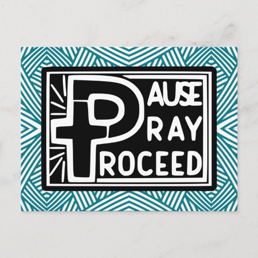 PAUSE PRAY-PROCES BRIEFKAART (Voorkant)