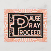 PAUSE PRAY-PROCES BRIEFKAART (Voorkant)