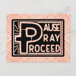 PAUSE PRAY-PROCES BRIEFKAART