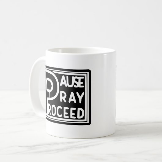 PAUSE PRAY-PROCES KOFFIEMOK (Voorkant links)