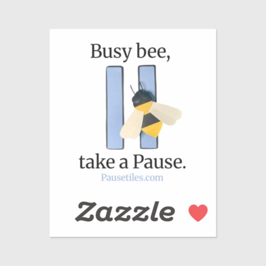 Pause Tiles "Busy Bee" App Icon Sticker  (Vel)