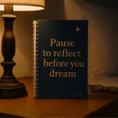 Pause to Reflect  – Midnight Blue Minimalist  Notitieboek