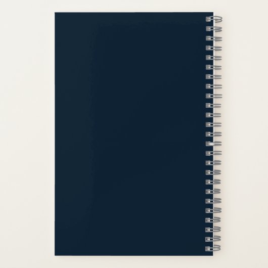 Pause to Reflect  – Midnight Blue Minimalist  Notitieboek (Achterkant)