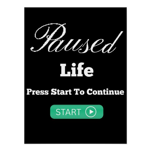 Paused Life Perfect Poster (Voorkant)