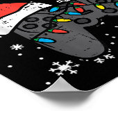 Paused My Game Christmas Gamer Xmas Men Boys Kids  Poster (Hoek)