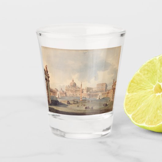 Pauselijke Basiliek van Sint-Pieter in het Vaticaa Shot Glas (Voorkant)