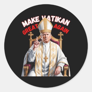 Pauselijke Trump Fun Design met Paus Vestments Ronde Sticker