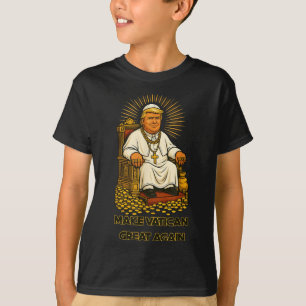 Pauselijke Trump Fun Design met Paus Vestments T-shirt