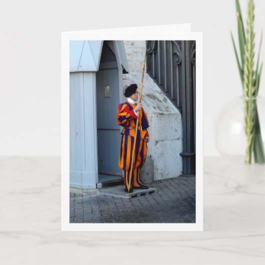 Pauselijke Zwitserse Garde bij Sentry Box Kaart (Voorkant)