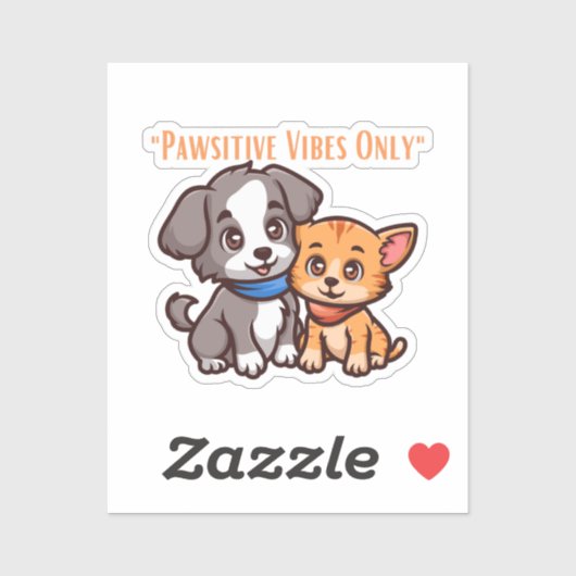 Pausitieve vibes alleen sticker (Vel)