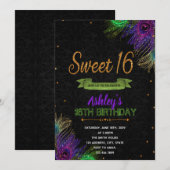 Pauw 16 verjaardagsfeest uitnodiging (Voorkant / Achterkant)