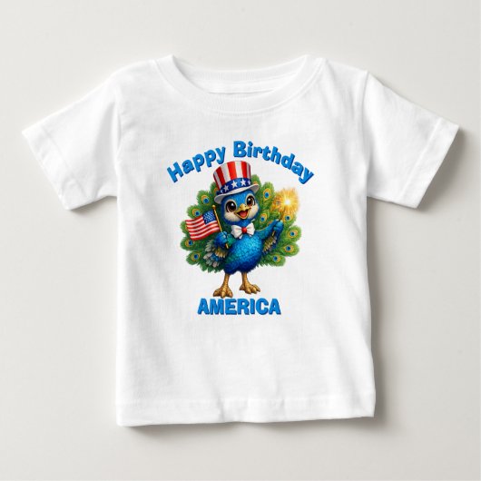 Pauw (4r) Patriottisch Kinder T-Shirt (Voorkant)