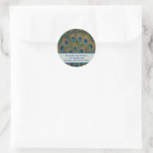 Pauw-adres of save the date-label ronde sticker (Tas)