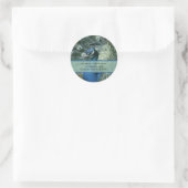 Pauw-adres of save the date-labels ronde sticker (Tas)