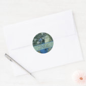 Pauw-adres of save the date-labels ronde sticker (Envelop)