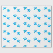 Pauw afdrukken (blauw) cadeaupapier (Vlak)