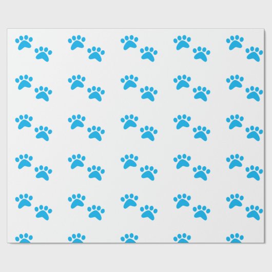 Pauw afdrukken (blauw) cadeaupapier (Vlak)