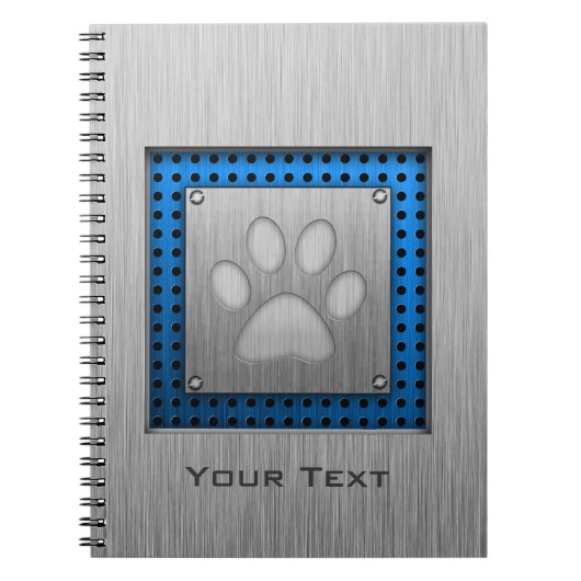 Pauw afdrukken; Metaalblik Notitieboek (Voorkant)