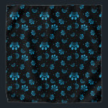 Pauw afdrukken naadloos in blauwe en zwarte kleur bandana<br><div class="desc">Pauw afdrukken naadloos in blauwe en zwarte kleur</div>