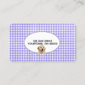 Pauw afdrukken op Gingham voor computergebruik Visitekaartje (Achterkant)