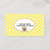 Pauw afdrukken op Gingham voor computergebruik Visitekaartje (Achterkant)