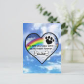 Pauw afdrukken op mijn hart briefkaart (Staand voorkant)