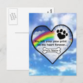 Pauw afdrukken op mijn hart briefkaart (Voorkant / Achterkant)