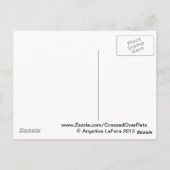 Pauw afdrukken op mijn hart briefkaart (Achterkant)