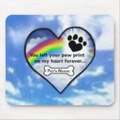 Pauw afdrukken op mijn hart muismat (Voorkant)