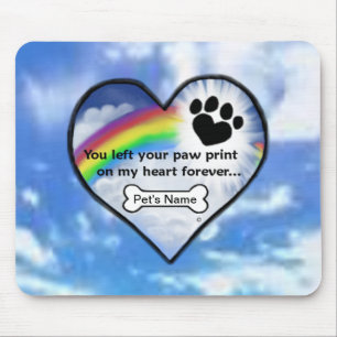 Pauw afdrukken op mijn hart muismat