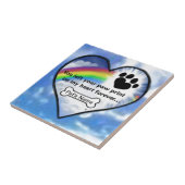 Pauw afdrukken op mijn hart tegeltje (Zijkant)