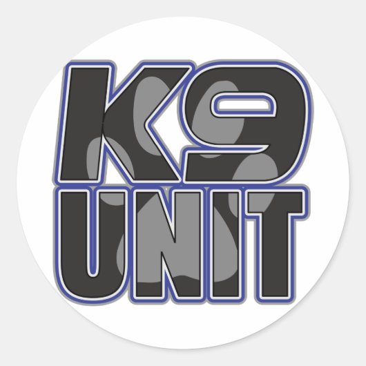 Pauw afdrukken politie K9 Ronde Sticker (Voorkant)