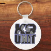Pauw afdrukken politie K9 Sleutelhanger (Voorkant)