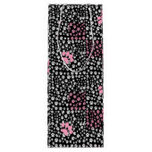 Pauw afdrukpatroon 01.b zwart BG Wijn Cadeautas (Achterkant)