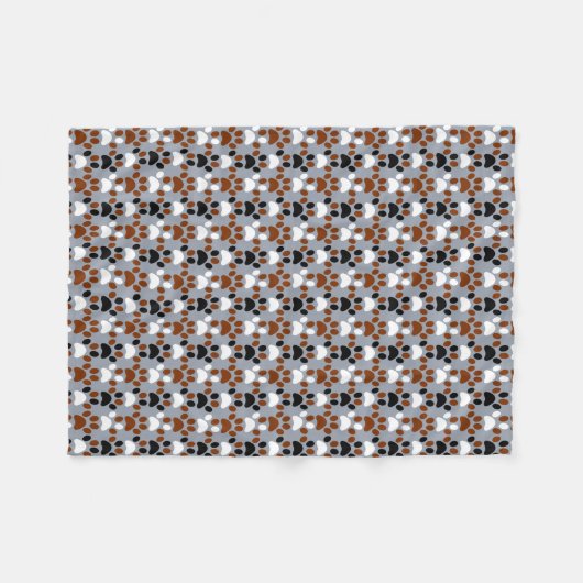 Pauw afdrukpatroon fleece deken (Voorkant (Horizontaal))