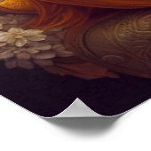 Pauw Aura Krishna Fluit Goddelijke Kunst Poster (Hoek)