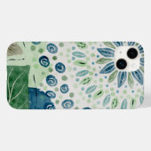 pauw blauw groen patroon floral Case-Mate iPhone case (Achterkant (horizontaal))