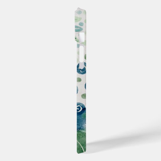 pauw blauw groen patroon floral Case-Mate iPhone case (Achterkant / Links)