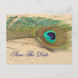 pauw blauw Save the Date Aankondigingskaart