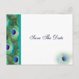 pauw blauw Save the Date Aankondigingskaart