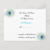 pauw blauw Trouwen rvp kaart (Achterkant)