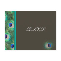 pauw blauw Trouwen rvp kaart