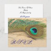 pauw blauw Trouwen rvp kaart (Voorkant / Achterkant)