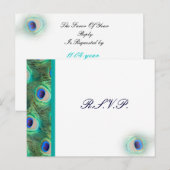 pauw blauw Trouwen rvp kaart (Voorkant / Achterkant)