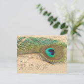 pauw blauw Trouwen rvp kaart (Staand voorkant)